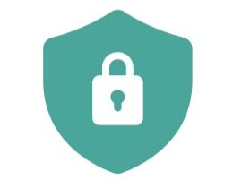 An illustrative logo - a padlock inside a shield.